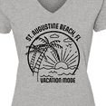 thumbnail image 4 of Inktastic Summer Vacation Mode St. Augustine Beach Florida Women's V-Neck T-Shirt, 4 of 5