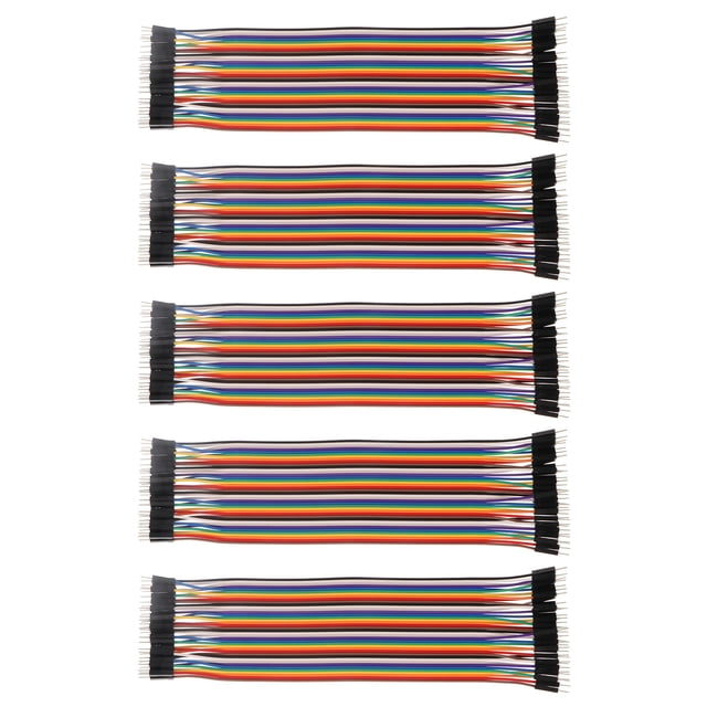 Macho A Macho, Cable Multicolor, 40 Pines, Macho A Macho, Cable De Puente De Placa De Pruebas, Kit De Cable De Cinta Macho A Macho,5 Uds,20Cm/7,86 Pulgadas Sweethay TO002159-00
