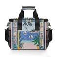thumbnail image 7 of FORMRS Insulated Cooler Bag 24 Cans Capacity Soft Leakproof Lunch Box with Side Pockets, Pink Seaside, 7 of 7