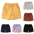 thumbnail image 2 of Zanarzt Toddler Boy Casual Shorts Toddler Boys Athletic Basketball Shorts Baby Boy Soccer Shorts Summer Clothes Yellow,6-7 Years, 2 of 9