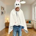 thumbnail image 2 of 57.5" Compression Sleep Sack Washable Cute Animal Stray Hug Sleep Hooded Sleep Pod Wearable Blanket Lightweight Machine Washable Cozy Blankets(Rabbit#0601D), 2 of 5