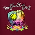 thumbnail image 3 of Wild Bobby, Colorful Softball Girl, Sports, Men Long Sleeve Shirt, Maroon, Medium, 3 of 5