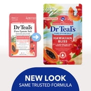 Dr Teals Hawaiian Bliss Epsom Salt Magnesium Soak, Red Sea Salt, Papaya & Hibiscus, 3 lbs