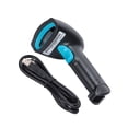 thumbnail image 2 of Escáner de código de barras portátil Lectura de 360 ° Lector USB de código QR inalámbrico a prueba de polvo a prueba de agua (negro azul), 2 of 8