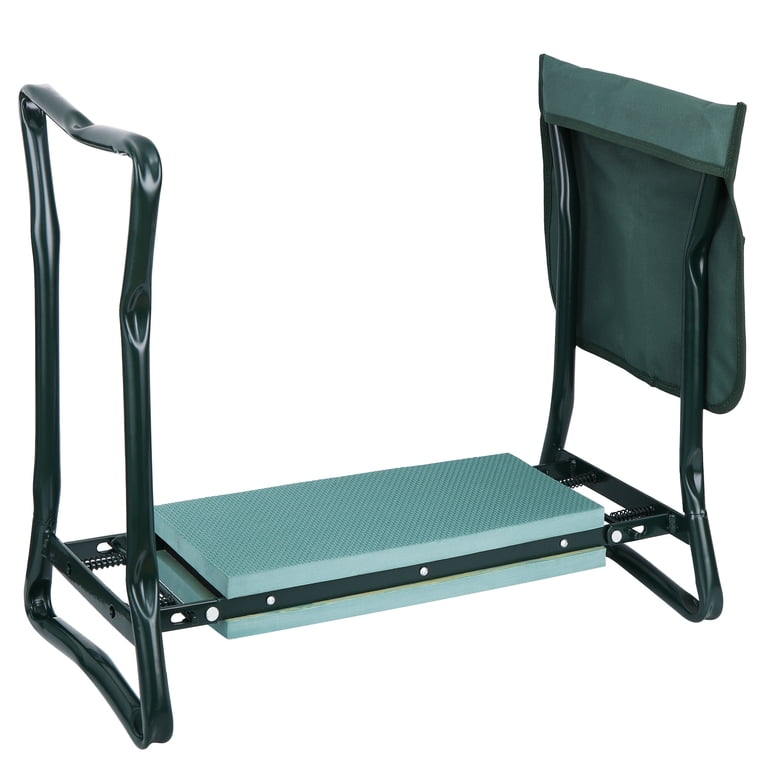 Elevon Garden Kneeler And Seat - Foldable Stool With 10.6" Foam Pad & 2 Tool Pouches For Gardening Comfort
