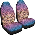 thumbnail image 3 of XYZCANDO 2 Pack Car Seat Covers for car Front Seats Car Front Seat Covers Decorative Removable, Van Auto Sedan Car Accessories, Neon Leopard Print, 3 of 10