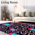 thumbnail image 2 of ODIKA 6'x9' Machine Washable Non-Slip Area Rug, Colorful Nautical Sea Creature Hook Kit Featuring Decorative Octopus High Traffic Rug with Pad, Pink, 745480, 2 of 8