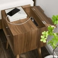 thumbnail image 2 of Modway Ember Wood Nightstand With USB Ports in Walnut Walnut, 2 of 9