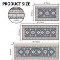 thumbnail image 2 of TECHVIDA Kitchen Rugs 3 Piece Set,Kitchen Mats for Floor Non-Slip Machine Washable, Boho Farmhouse Hallway Doormat for Holiday, 2 of 9