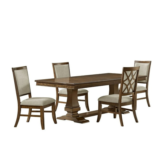 Picket House Furnishings Stark 5PC Standard Height Dining Set in Cherry