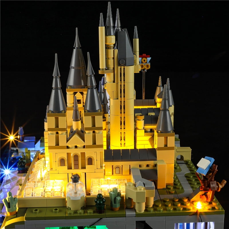 QC Ltbrick Led Light Kit Lighting Set Compatible With The Lego Harry Potter Movie Hogwarts Castle and Grounds 76419 Building Blocks Without Lego Set