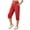 Red, variant on MLQIDK Pedal Pushers for Women Dressy Casual Lounge Pants Elastic Waist Knee Length Capris Trendy Summer Crop Capri Pants with Pockets Black 2XL