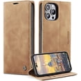 thumbnail image 1 of iPhone 14 Pro Max Wallet Case, PU Leather Book Folding Flip Folio Case with Card Holders Kickstand Magnetic Closure Protective Cover for iPhone 14 Pro Max 2022 6.7 inch - Brown, 1 of 6