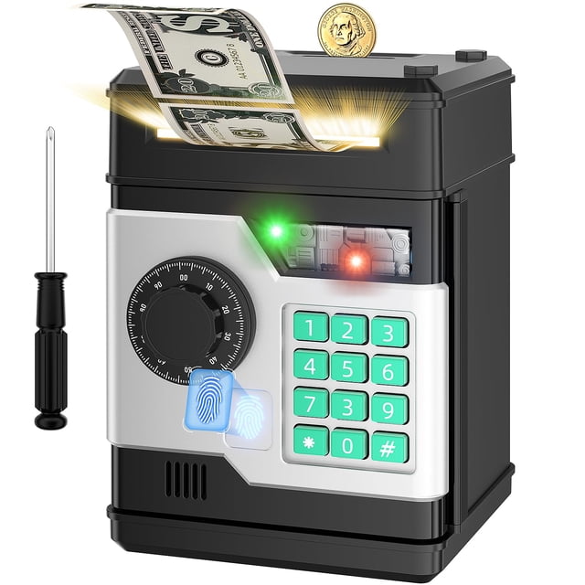Piggy Bank NAFEIV electrónica automática con contraseña y huella digital