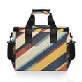 thumbnail image 7 of FORMRS Insulated Cooler Bag 24 Cans Capacity Soft Leakproof Lunch Box with Side Pockets, Retro Colorful Stripes, 7 of 7