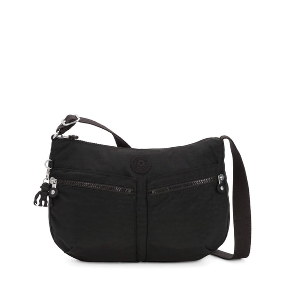 Kipling Sac Bandoulière WomenAs Izellah, Sac à Main Super Léger pour Tous les Jours, Sac à Bandoulière en Nylon, Noir Noir