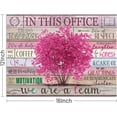 thumbnail image 2 of Pink Motivational Wall Art for Women Positive Sayings In This Office We Are A Team Flower Tree Picture Poster Modern Entrepreneur Wall Art Home Office Workspace Decoration Framed 12x16 Inch, 2 of 6
