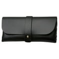 thumbnail image 2 of serony Leather Eyeglass Case Carry Bag Reading Simple Style Dustproof Protector Non-scratches Sunglass Pouch Travel Pack Black, 2 of 9