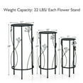 thumbnail image 4 of Resenkos Raised Planter Stand, Large Space Flower Rack Shelf,3 Pieces Metal Plant Stand Set with Crystal Floral Accents Round-Black, 4 of 7