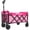 Pink, variant on Kosynda 100L Collapsible Wagon Cart Foldable with Wheels, 220LBS Portable Utility Beach Wagons with Full-Side Opening & Dog Leash for Garden, Blue