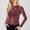 Purple, variant on Womens T Shirts Graphic Mesh Long Sleeve Neck Sheer Blouse See Through Floral Lace Tshirts Top