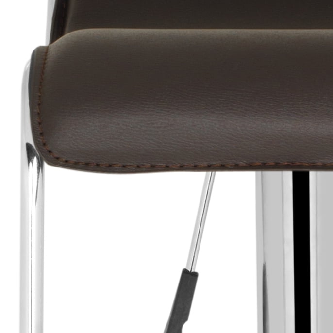 SAFAVIEH Taronda 34" PVC Leather Swivel Barstool, Brown