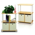 thumbnail image 4 of Furinno Go Green 3-Tier 2-Bin Multi-Purpose Storage Shelf, Set of 2, Multiple Colors, 4 of 4