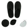 thumbnail image 3 of Unique Bargains 1 Pair Disposable Slippers Foldable Hotel Slippers for Family Black, 3 of 5