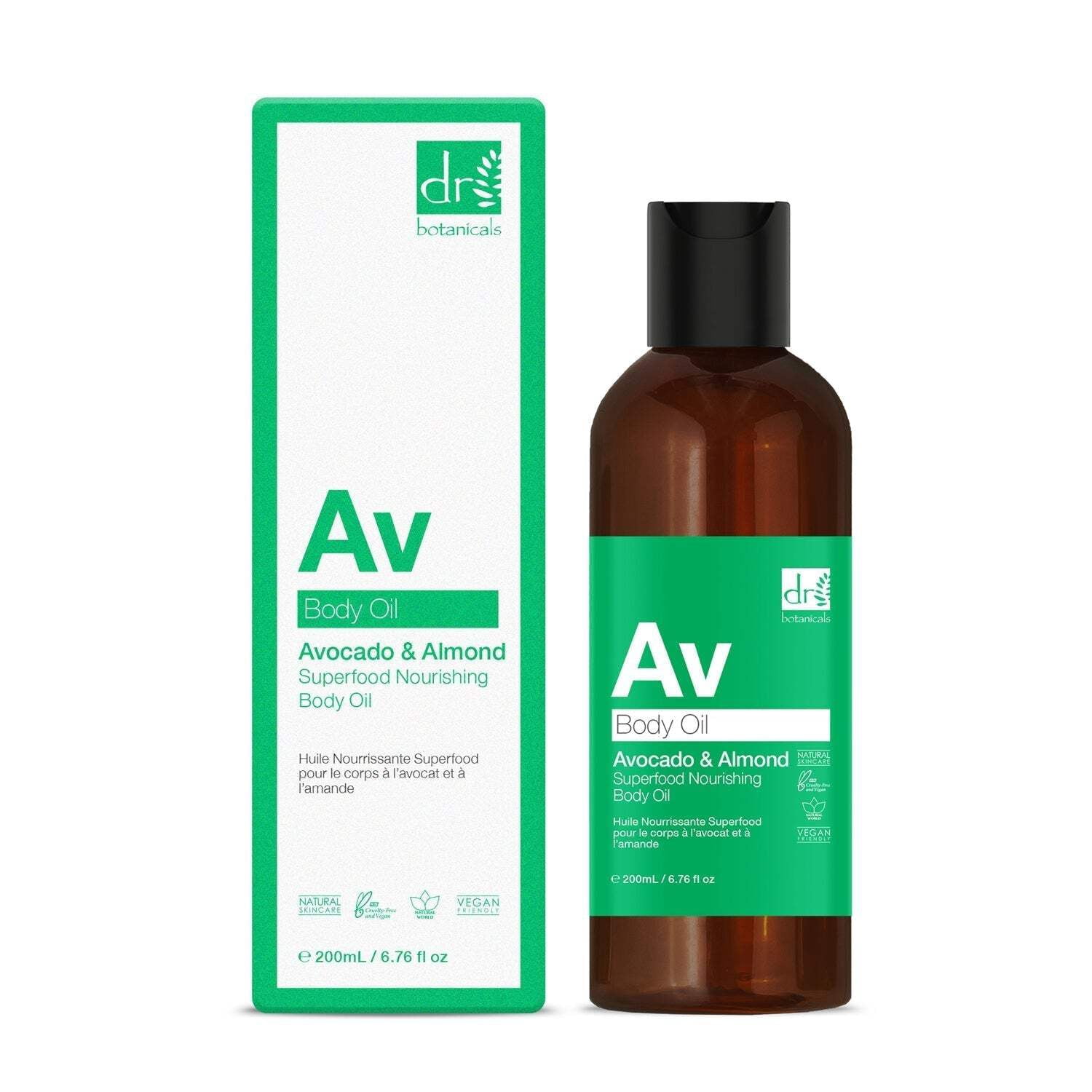 Doctor Botanicals - Abdominal Body Oil Avocado Almond - 1 Each-6.76 Fluid Ounces