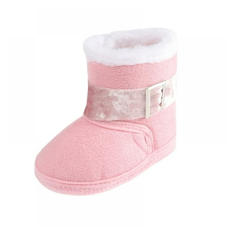 

Monfince Baby Boy Girl Boots Newborn Shoes Winter Snow Anti-Slip Soft Sole Warm Infant Toddler Prewalker Booties Pink 7-12 Months