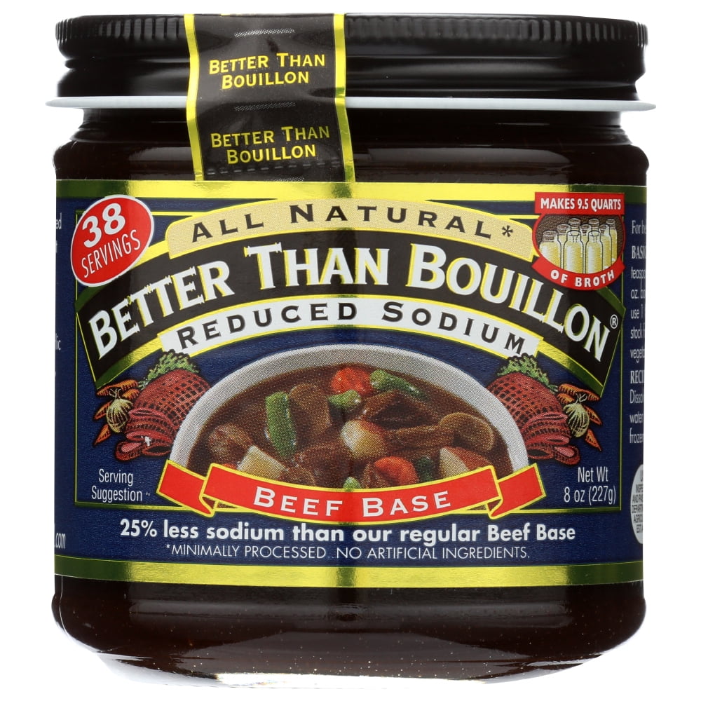 Better Than Bouillon Reduced Sodium Beef Base, 8 Oz. Jar