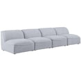 thumbnail image 1 of Meridian Furniture Miramar Gris Durable en Lin Texturé Canapé Modulaire, 1 of 13