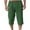 Green, variant on ZRGHAOYLQ Mens Casual Solid Color Shorts Baggy Drawstring Elastic Waist Below Knee Shorts 11 Inch Summer Beach Athletic Shorts with Pockets