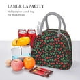 thumbnail image 4 of Lafuoo Strawberry Pattern Large Portable Insulated Lunch Bag, Waterproof Zipper Insulated Lunch Bag for Men and Women-One Size, 4 of 7