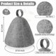 thumbnail image 3 of 12Pcs Sauna Hat Felt Bath Hat Head Protection Absorbent Sauna Cap for Sauna Shower Bath Steam Room A, 3 of 5