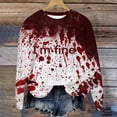 thumbnail image 2 of VBARHMQRT Womens Sweatshirt Womens Print Sweatshirt Oversize Sweatshirts Crewneck Long Sleeve Pullover Top, 2 of 4