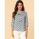thumbnail image 2 of Día de San Patricio Blusa Con Cuello De Pajarita Y Puños Elásticos Con Hombros Descubiertos Y Lunares Para Mujer Lago azul M, 2 of 6