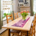 thumbnail image 3 of FREEAMG Pink Fog Pretty Long Trivet Table Runner Non-Slip Heat Resistant Table Protector Waterproof Easy to Clean Marbling Colorful Hot Pads Pot Holders Table Mats, 3 of 7