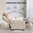 thumbnail image 4 of HOMCOM Push Back Recliner Chair Home Theater Seating with Padded Seat, 4 of 10