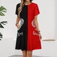 thumbnail image 2 of King And Queen Short Sleeve Dress Women Summer Evening Dresses Ladies Sundress, 2 of 7