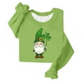 thumbnail image 4 of Craaazy Women's St Patricks Day Sweatshirts Casual Loose Round Neck Long Sleeve Tops with Comfy Shamrock Prints, 4 of 4