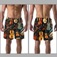 thumbnail image 3 of luoweisi Men's Beach Shorts Quick Dry Swim Trunks with Mesh Lining Musical Instrument M, 3 of 5