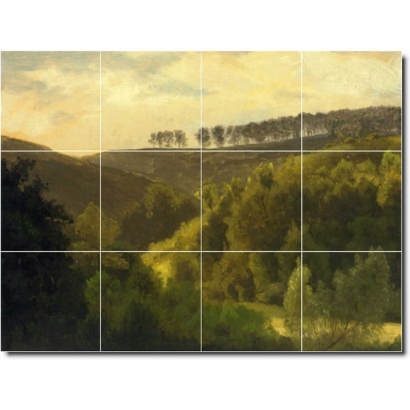 Ceramic Tile Mural-Albert Bierstadt Landscapes Painting 84. 17" w x 12.75" h using (12) 4.25 x 4.25 ceramic tiles