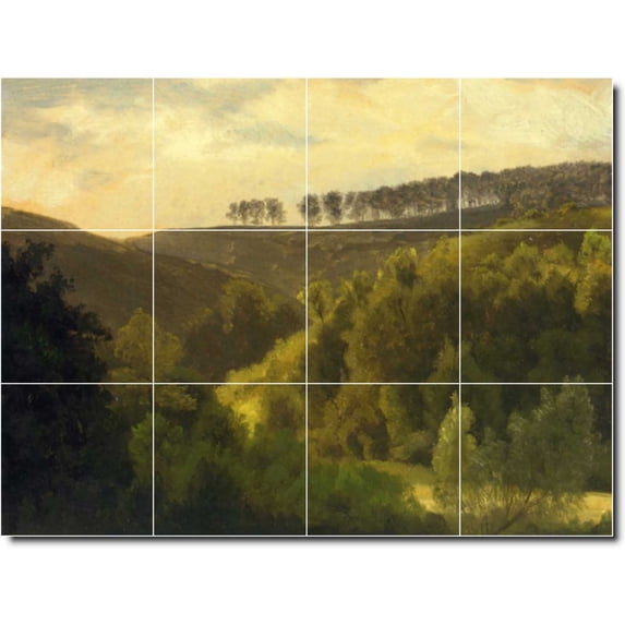 Ceramic Tile Mural-Albert Bierstadt Landscapes Painting 84. 48" w x 36" h using (12) 12 x 12 ceramic tiles
