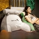 thumbnail image 2 of Almohada de látex Ice Bean, cojín para cabecera, bolsa suave, respaldo grande, cama de dormitorio, lectura, protección de cintura, respaldo para teléfono móvil, 2 of 6
