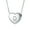 Silver-D, variant on Womens I - Plain Simple Alphabet A-Z Monogram Heart Pendant Necklace Sterling Silver