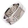 Metals Jewelry Men's / Women's Cross Puzzle Ring 316L Surgical Grade Stainless Steel 8mm Size 10.5