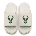 thumbnail image 2 of Unisex ISlide Cream Milwaukee Bucks Primary Motive Slide Sandals, 2 of 5