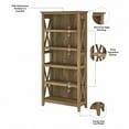 thumbnail image 6 of Key West 48W Desk with File Cabinet and Bookcase in Pine - Engineered Wood, 6 of 10