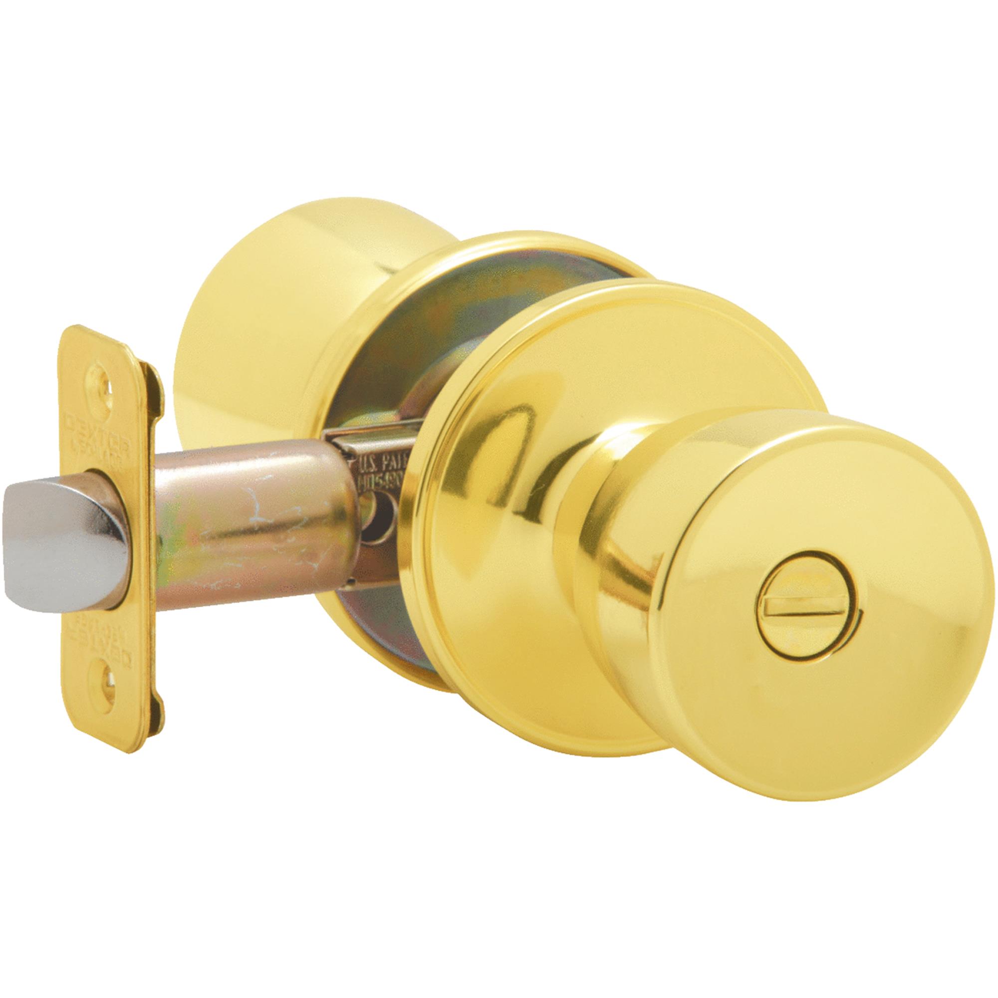 Schlage J40VBYR605 Bright Brass Byron Bed and Bath Privacy Knobs